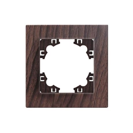 Рамка одноместная горизонтальная серия Афина венге (еврослот) - A0053-V Союз