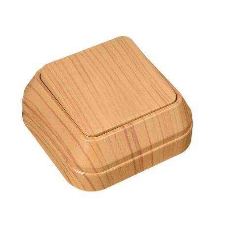 Выключатель одноклавишный наружный дуб - 45301 Makel