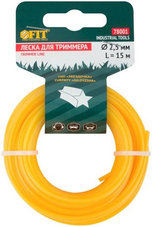 Леска для садовых триммеров ''Звездочка'' 2.5 мм х 15 м - 78001 РОС