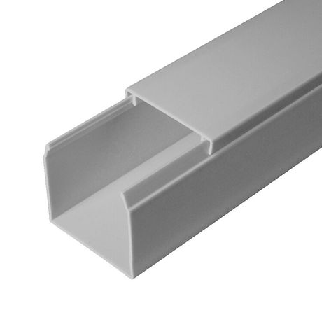 Кабель-канал серый RAL 7035 2-й замок в п/э 40х40 (60м/уп) | PR03.0076 ПРОМРУКАВ Строитель