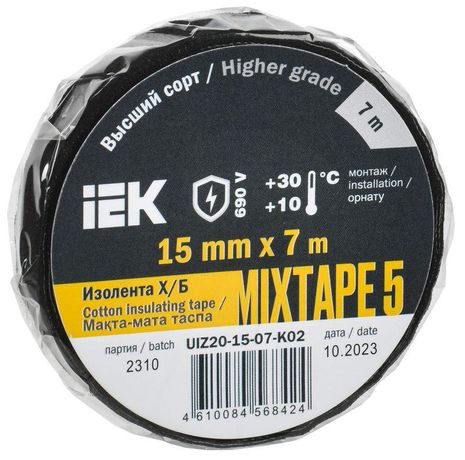 Изолента Х/Б MIXTAPE 5 15мм 7м | UIZ20-15-07-K02 IEK