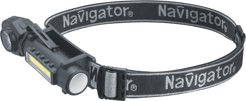 Фонарь аккумуляторный налобный 95 550 NPT-CP34-ACCU 3в1 пласт. 1LED 3Вт+1СОВ 3Вт Li-ion 3.7В Navigator 95550