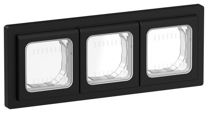 Рамка 3-м СП FLITE Рпро-3-55-ФлЧ IP55 черн. IEK FI-M30-32-55-K02 IEK арт. FI-M30-32-55-K02
