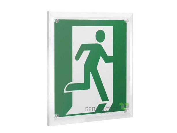 Знак безопасности PT-17176.E01-02"Выход здесь (прав.)" Белый свет a20661 BS