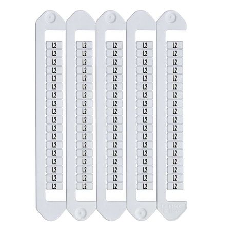 Маркировка для клемм, ширина 5 мм, символы "L2", вертикальная ориентация | NUTB-5-L2V DKC ДКС