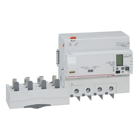 Дифференциальный блок DX3 - тип HPI от 300 до 3000 мА расширенная функция измерения LCD экран 4П 400 В~ 125 А 7,5 модулей | 410659 Leg Legrand