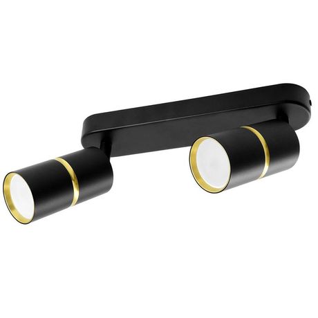 Светильник ДБО 2хGU10 без ламп наклонный черный золото - ML1862 48643 FERON