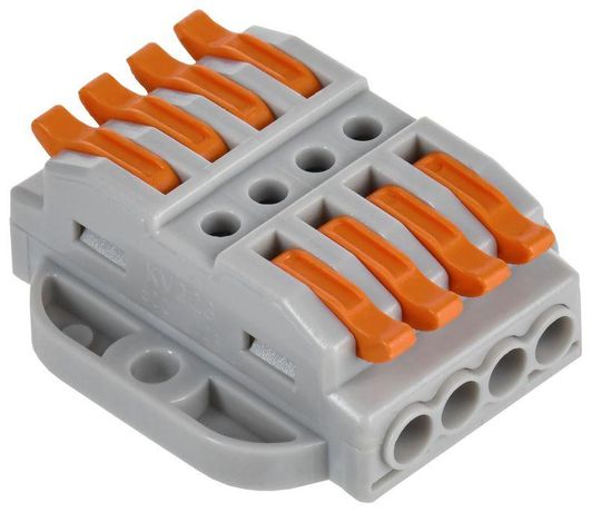 Строительно-монтажная клемма СМК 222-4144P проходная с площадкой (4шт/упак) IEK - UKZ20-4144P-004