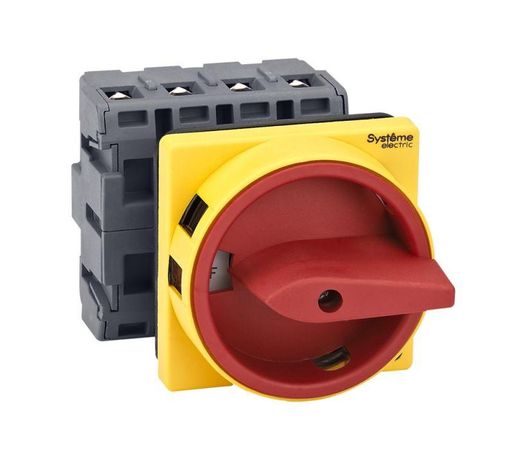 КРАСНОЙ РУКОЯТКОЙ НА ДВЕРЦУ 4 ВИНТАМИ С ЗАМКОМ - MSD40410R ВЫКЛЮЧАТЕЛЬ-РАЗЪЕДИНИТЕЛЬ 4P 40A IP20 APC