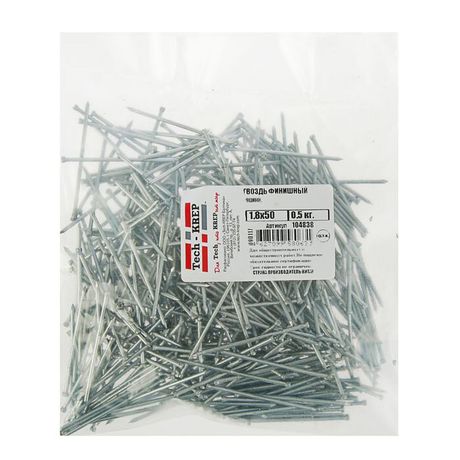 Гвоздь финишный оцинкованный 1,8х50 (0,5 кг) - пакет | 104838 Tech-KREP