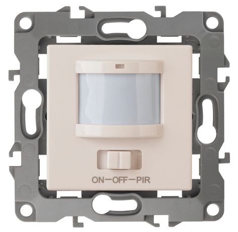 Датчик движения 3-проводной, 180-250В, 400Вт, Эра12, слоновая кость,12-4104-02 - Б0031262