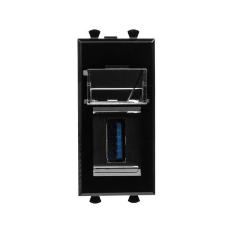 Розетка USB 3.0 1мод. Avanti "Черный квадрат" модульная тип А-А ДКС 4402301