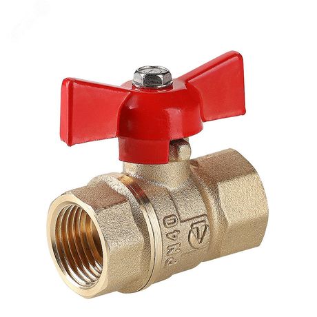 Кран шаровой 11б27п1 Стандарт ВВ 1/2' ручка бабочка PN40 - VT.122.GN.04 VALTEC AAV122004N