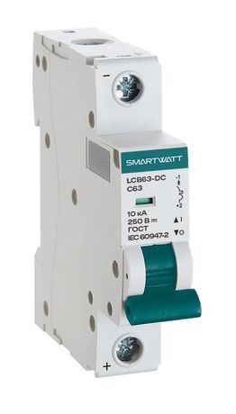 Выключатель автоматический модульный PDE LCB63H-DC-L13/1 13А 1P кривая L 10кА SmartWatt 4512020490198 Delta