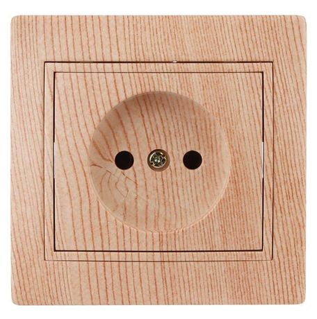 Розетка 1-м СП Plano 1-201-11 16А IP20 250В 2P сосна Intro Б0030057 ЭРА