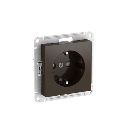 Розетка AtlasDesign 16А с заземл. защ. шторки быстрозажим. клем. механизм мокко SE ATN000645S APC