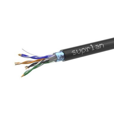 Кабель витая пара F/UTP кат.5E 4х2х24AWG solid Cu PE Out. Median 305м (м) SUPRLAN 01-1034-1 Net.on