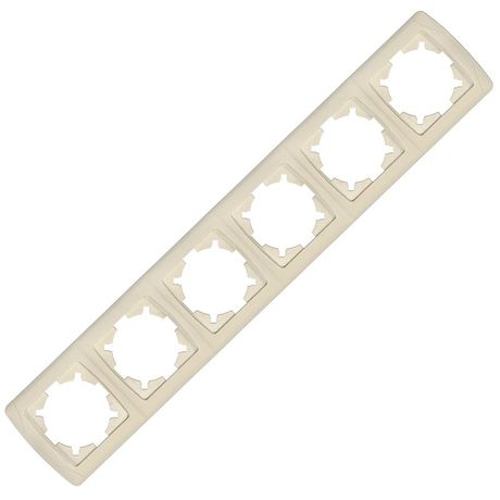 Маргарита рамка шестиместная горизонтальная сл.кость (ivory) (еврослот) - 1085-I Союз