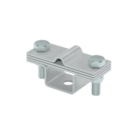 Универсальный держатель на мостовой опоре для прутка Ø 5-8 мм и полосы до 40 с 3 пластинами | UDMO3-B40-D5-8 КМ-профиль MA0521