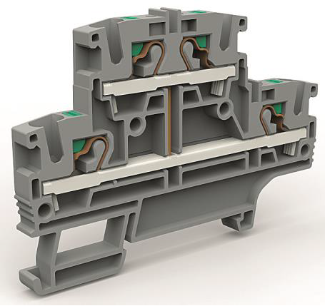 Двухярусная клемма с объединенными ярусами на 4 кв.мм синяя | ZEFD410BL DKC ДКС