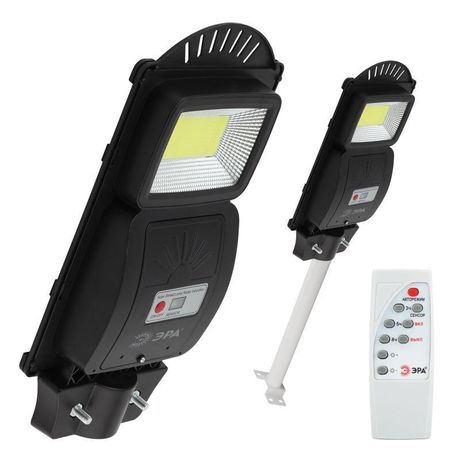 Светильник светодиодный уличный на солн.батарее COB,с кронштейном,20W, с датч.движ., ПДУ, 450lm, 5000К, IP | Б0046792 ЭРА