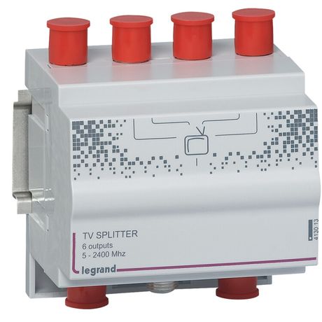 ТВ на 6 вых 5-2400МГц 4 DIN - 413013 Сплиттер Legrand