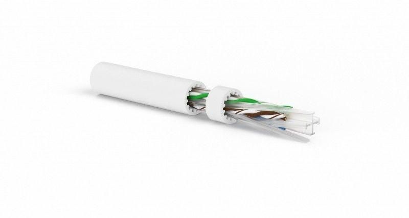 Кабель витая пара неэкранир. U/UTP кат.6A (10GBE) 4 пары 23 AWG ОЖ solid LSZH UUTP4-C6A-S23-IN-LSZH-WH-500 бел. (уп.500м) Hyperline 444597