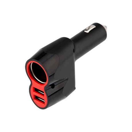 Автозарядка в прикуриватель REXANT АЗУ 2хUSB+гнездо, 12-24V, 5V,1 000mA белая |16-0299 | MEET