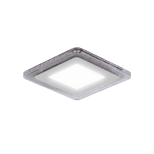 Светодиодный светильник ДВО-6+3W, Bubbles BL322 Квадр. LED 3000K, 540лм,143x143мм, 110 Gauss