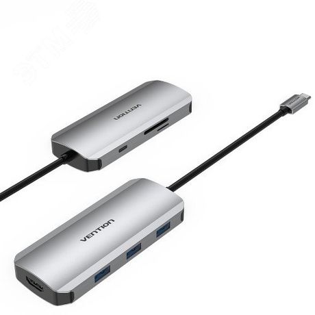 Хаб USB Type C 7 в 1, 3.1, HDMI 19, TF, SD - 1000700852 Vention