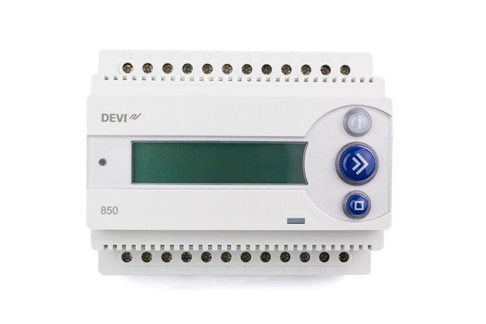 Терморегулятор электронный программируемый DEVIreg 850 для систем снеготаяния на кровле и в грунте - 140F1084 ДЕВИ 140F1084R
