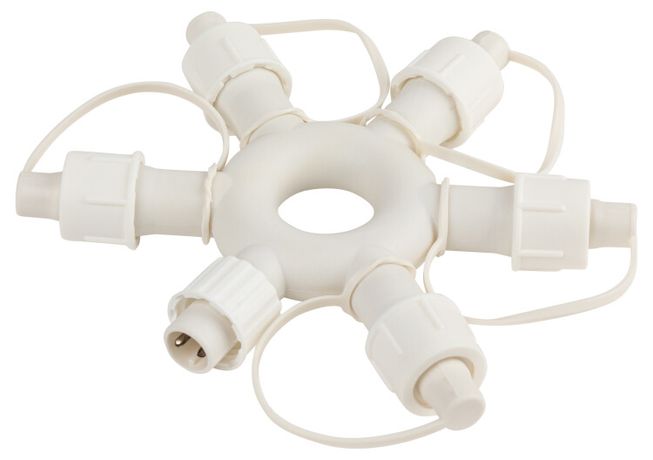 Эра Б0051903 Разветвитель круговой 6 гнезд IP44 24В для гирлянд провод ПВХ