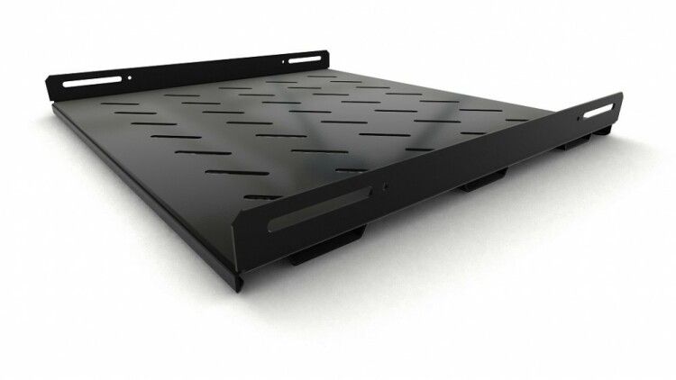 Полка стационарная Г=450мм нагр. до 50кг TSH3M-450-RAL9004 усилен. с боков. крепл. для шкафов TTB TTBR TTC2 TWB TWM TWFS 485х450мм черн. RAL 9004 Hyperline 397126