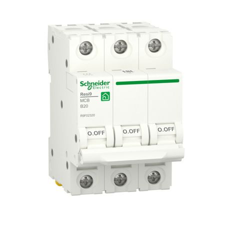Выключатель автоматический трехполюсной B 20А 3P 6000A RESI9 | R9F02320 Schneider Electric