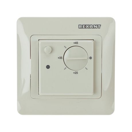 Терморегулятор механический RX-308G бежевый (совместим с Schneider серии Glossa, Atlas, Sedna, W59) | 51-0826 REXANT MEET