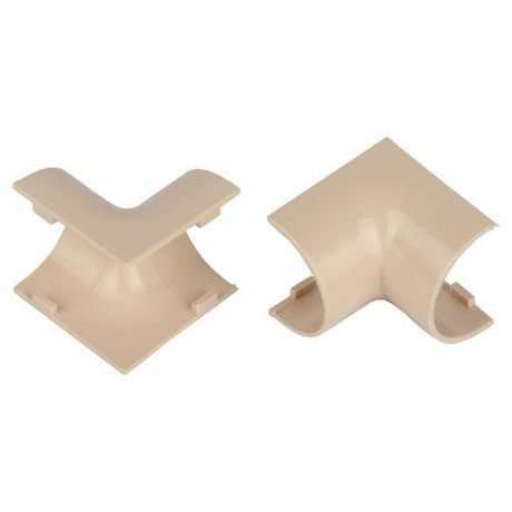 Внутренний угол IC-KK-20-12-B для полукруглого кабель-канала бежевый 20х12мм 2шт/комплект | Б0064908 ЭРА