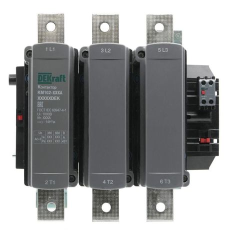 Контактор 630А 110В_АС АС3_ АС4 1НО+1НЗ КМ-102 | 21972DEK DEKraft APC