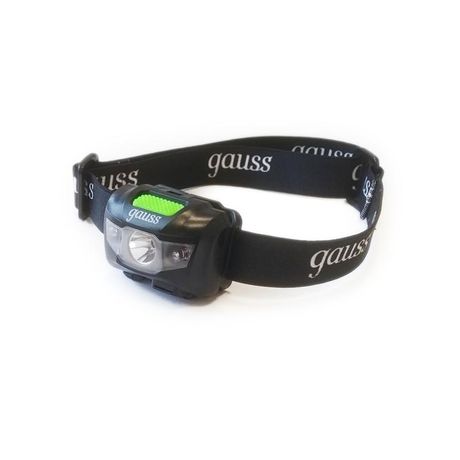Фонарь светодиодный налобный 3 Вт 130 лм Черный IP44 аккумуляторный Li-ion 600мАч GFL Gauss - GF405