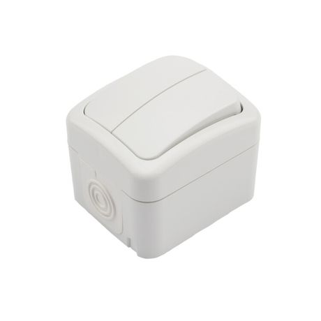 Выключатель двухклавишный Mini OG IP54, о/у, белый | KR-78-0602 Kranz