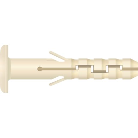 Дюбель нейлоновый PND-6F 6х40 с широким фланцем (250шт) - 86956 Европартнер