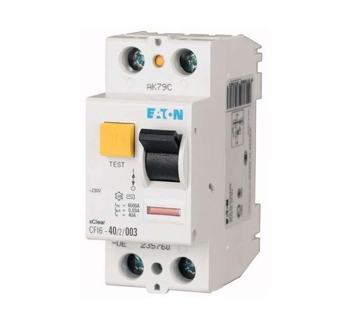 Устройство защитного отключения, 2 полюса, тип А, 40А, 500мА CFI6-40/2/05-A-DE - 235767 EATON