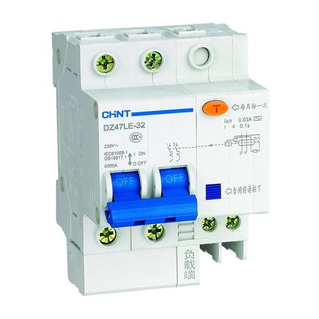 Выключатель автоматический дифференциального тока DZ47LE-32 двухполюсный 16A 30mA тип AC характеристика С - 199630 CHINT
