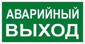 Знак АВАРИЙНЫЙ ВЫХОД 150х300мм EKF PROxima - an-5-04