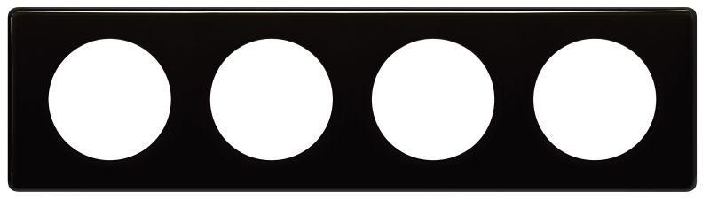 Рамка 4-м Celiane черн. глянец Leg 066684 Legrand