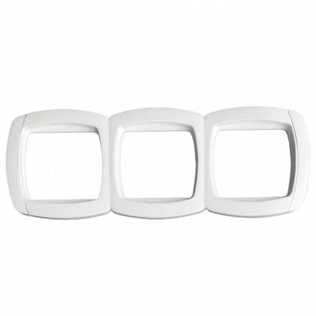 Париж Рамка 3-местная горизонтальная белая EKF Simple | ESM-G-303-10