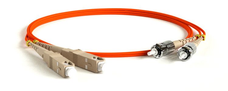 Патч-корд FC-D2-50-SC/PR-ST/PR-H-1M-LSZH-OR волоконно-оптический (шнур) MM 50/125, ST-SC, 2.0 мм, duplex, LSZH, 1 м | 239447 Hyperline