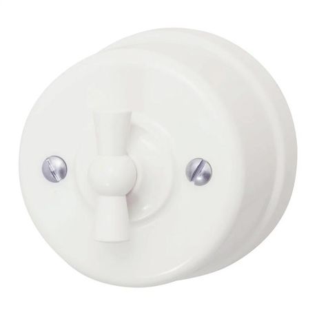 Выключатель перекрестный пластик сл. кость Bironi B1-203-211