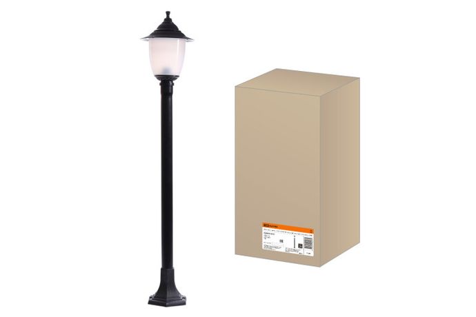 Светильник садово-парковый Прага Эл-11-73-125 60 Вт Е27 напольный на стойке h-1.25 м черный | SQ0330-0519 TDM