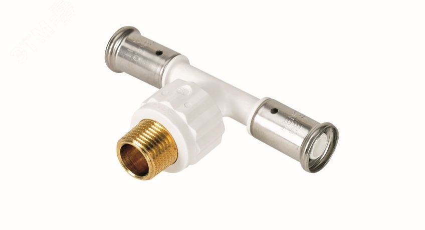 Тройник НР, ПВДФ пресс (белый), 32x3/4x32 - 14PKW-320532 Henco