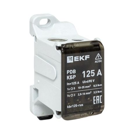 Клеммный блок распределительный КБР 125A EKF kbr125-rus